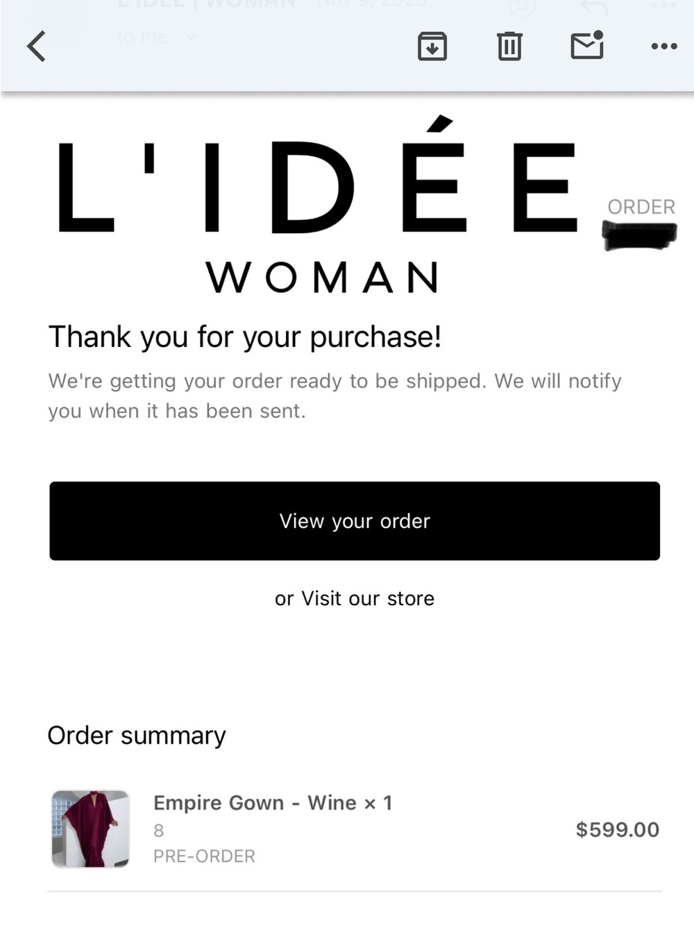 L’Idee Empire Gown Wine - Worn Once & Dry Cleaned - Picture 4 of 5